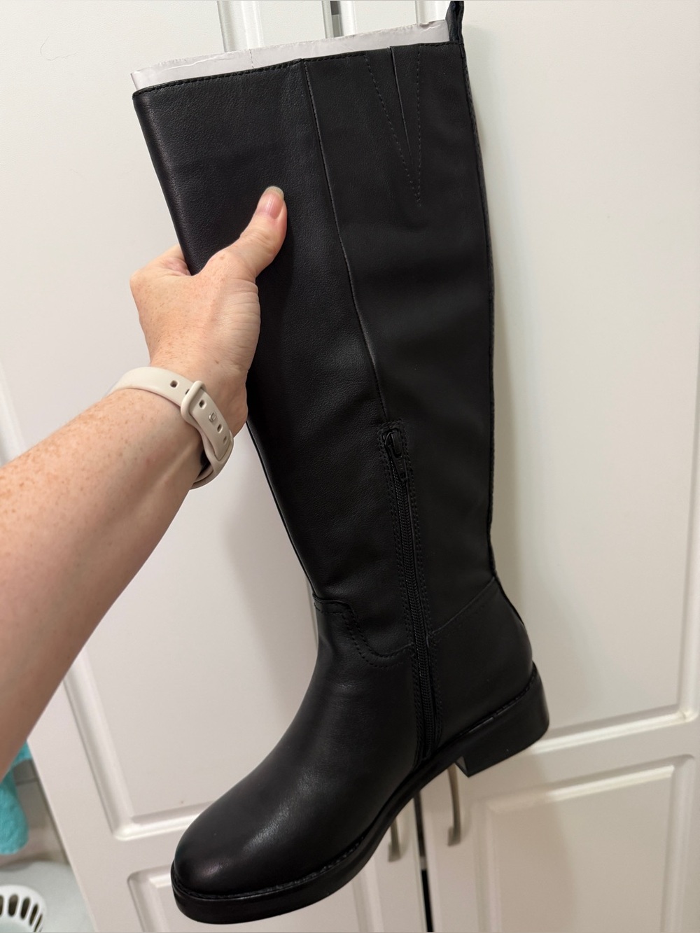 Abercrombie & Fitch Black Tall Real Genuine Leather Riding Boots - Picture 6 of 10